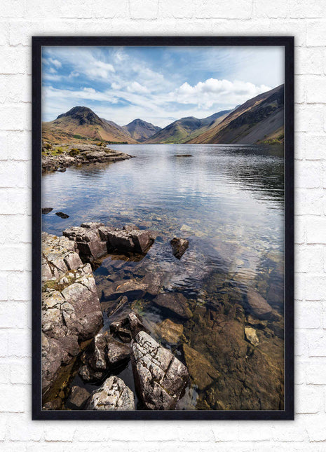 Wast Water in the Lake District. Printed, Framed picture with choice of frame colours and options.