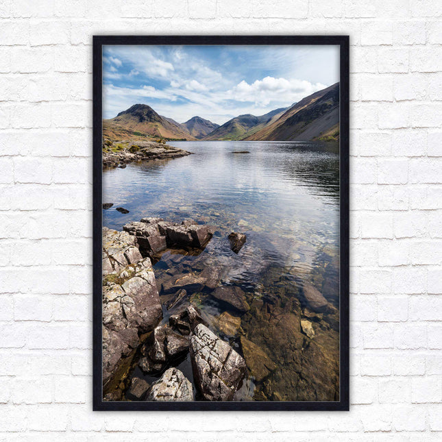 Wast Water in the Lake District. Printed, Framed picture with choice of frame colours and options.