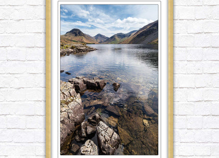 Wast Water in the Lake District. Printed, Framed picture with choice of frame colours and options.
