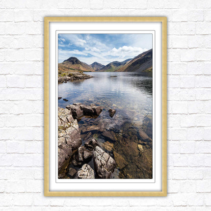 Wast Water in the Lake District. Printed, Framed picture with choice of frame colours and options.