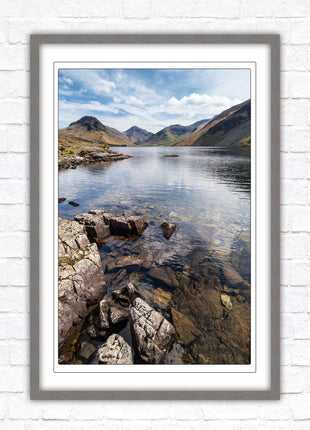 Wast Water in the Lake District. Printed, Framed picture with choice of frame colours and options.