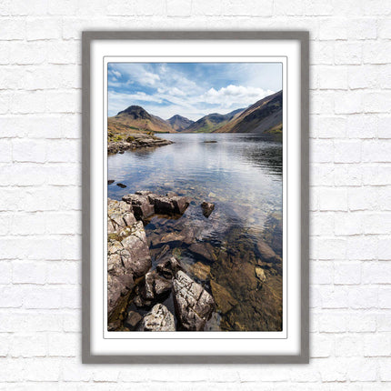 Wast Water in the Lake District. Printed, Framed picture with choice of frame colours and options.