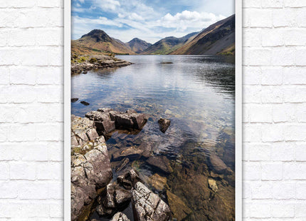 Wast Water in the Lake District. Printed, Framed picture with choice of frame colours and options.