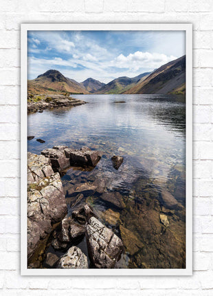Wast Water in the Lake District. Printed, Framed picture with choice of frame colours and options.