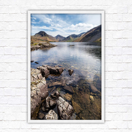 Wast Water in the Lake District. Printed, Framed picture with choice of frame colours and options.