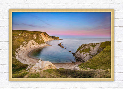 Man O' War Cove, Jurassic coast, Dorset. Framed picture print with choice of frame colours
