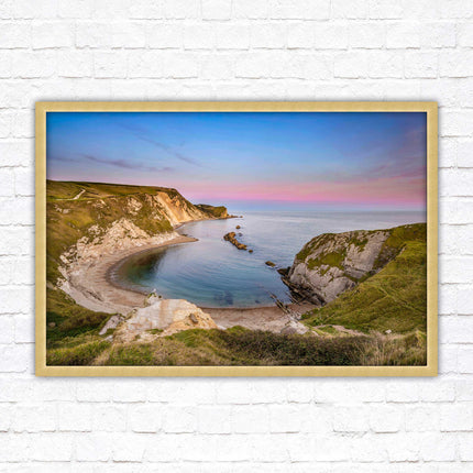 Man O' War Cove, Jurassic coast, Dorset. Framed picture print with choice of frame colours