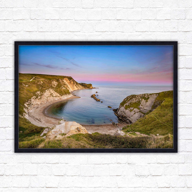 Man O' War Cove, Jurassic coast, Dorset. Framed picture print with choice of frame colours