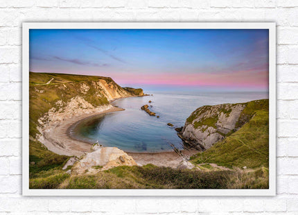 Man O' War Cove, Jurassic coast, Dorset. Framed picture print with choice of frame colours