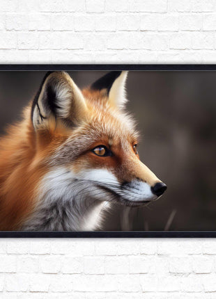 Fox. Framed picture, with choice of frame colours and options.