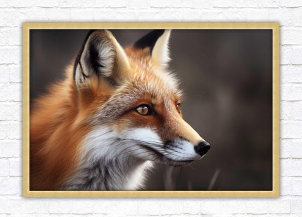 Fox. Framed picture, with choice of frame colours and options.