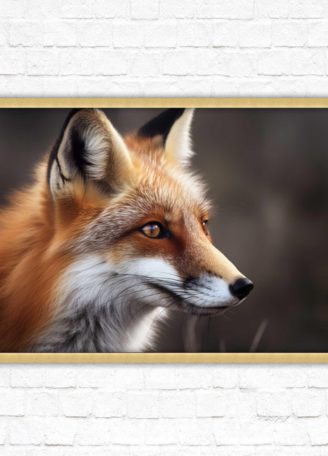 Fox. Framed picture, with choice of frame colours and options.