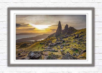 Framed picture Isle of Skye, Scotland. Storr Cliffs print in frame, with choice of frame colours and options.