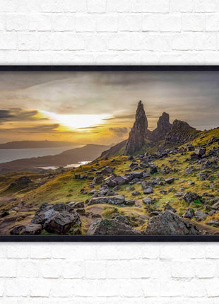 Framed picture Isle of Skye, Scotland. Storr Cliffs print in frame, with choice of frame colours and options.