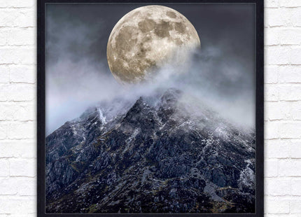 Super moon framed picture wall art. Home gift, wall décor A choice of frames and sizes, square