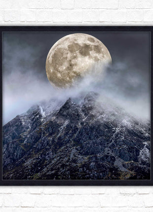 Super moon framed picture wall art. Home gift, wall décor A choice of frames and sizes, square