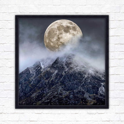 Super moon framed picture wall art. Home gift, wall décor A choice of frames and sizes, square