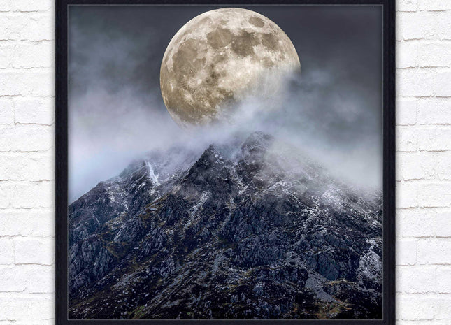 Super moon framed picture wall art. Home gift, wall décor A choice of frames and sizes, square