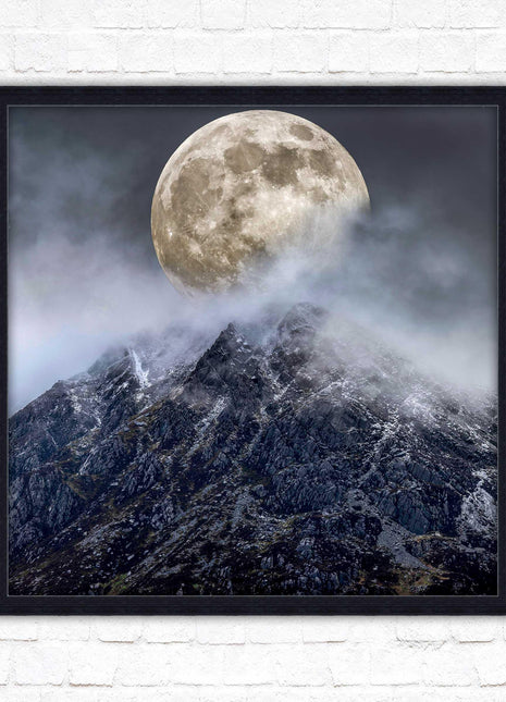 Super moon framed picture wall art. Home gift, wall décor A choice of frames and sizes, square