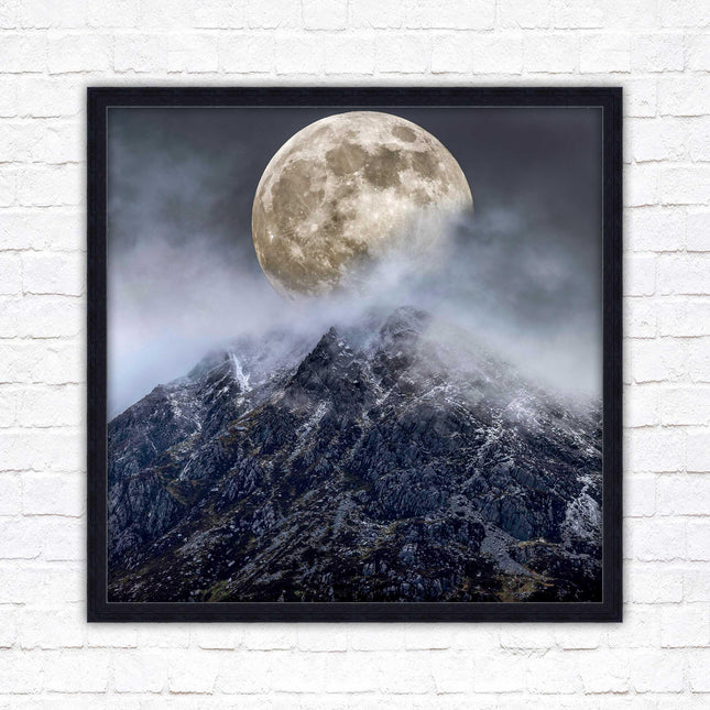 Super moon framed picture wall art. Home gift, wall décor A choice of frames and sizes, square