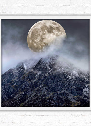 Super moon framed picture wall art. Home gift, wall décor A choice of frames and sizes, square