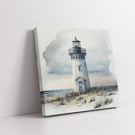 coastal art work framed canvas picture print lighthouse painting, set available