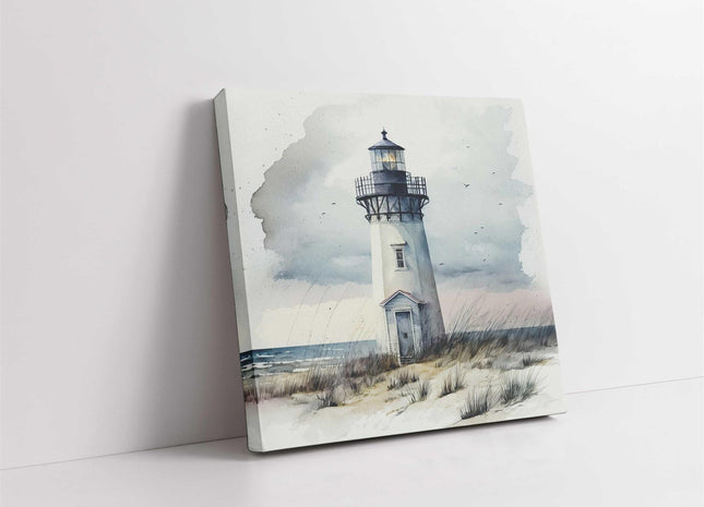 coastal art work framed canvas picture print lighthouse painting, set available