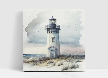 coastal art work framed canvas picture print lighthouse painting, set available