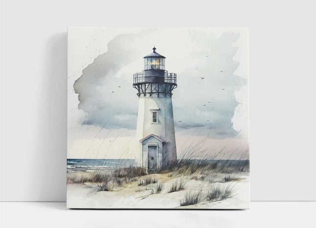 coastal art work framed canvas picture print lighthouse painting, set available
