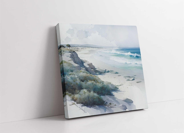 coastal art work framed canvas picture print beach scene set available