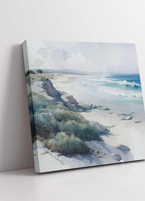 coastal art work framed canvas picture print beach scene set available
