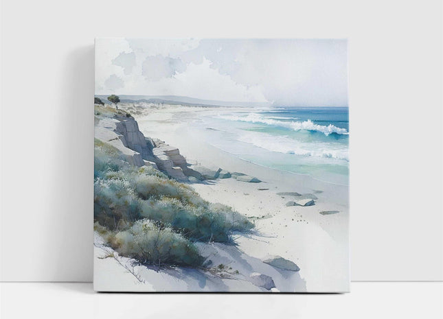 coastal art work framed canvas picture print beach scene set available