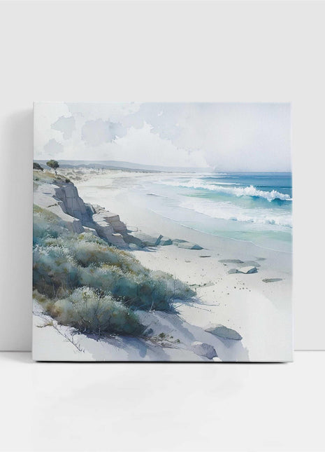 coastal art work framed canvas picture print beach scene set available