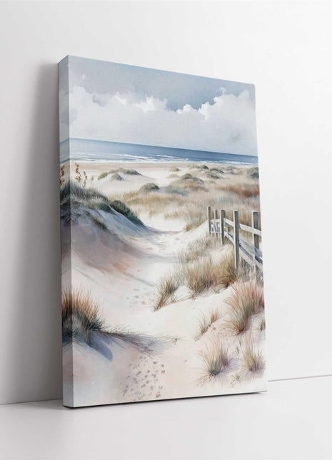 coastal art work portrait canvas picture print beach path painting set available