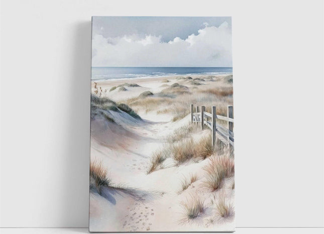 coastal art work portrait canvas picture print beach path painting set available