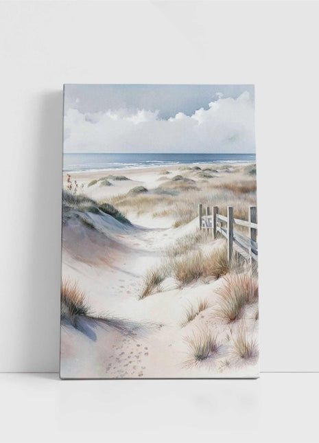 coastal art work portrait canvas picture print beach path painting set available