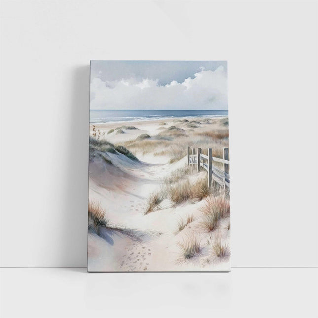 coastal art work portrait canvas picture print beach path painting set available
