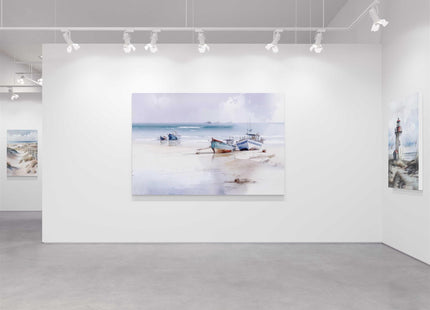 coastal art work portrait canvas picture print beach path painting set available