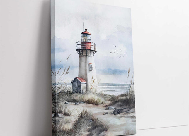coastal art work portrait canvas picture print lighthouse painting set available