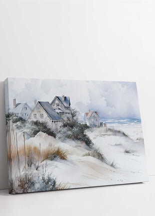 coastal art landscape canvas picture print beach houses painting set available