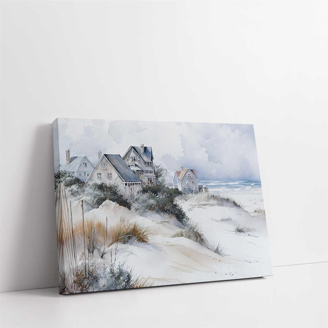 coastal art landscape canvas picture print beach houses painting set available