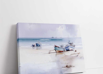 coastal art landscape canvas picture print boats painting set available