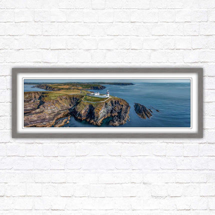 Galley Head Lighthouse in County Cork, Ireland. Framed picture wall decor in a choice of frame styles.
