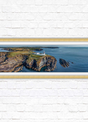 Galley Head Lighthouse in County Cork, Ireland. Framed picture wall decor in a choice of frame styles.