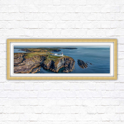 Galley Head Lighthouse in County Cork, Ireland. Framed picture wall decor in a choice of frame styles.