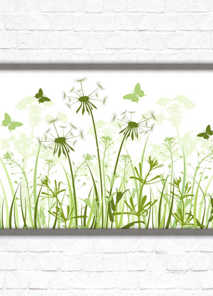 Butterflies and wild flowers. Framed picture with choice of frame colours