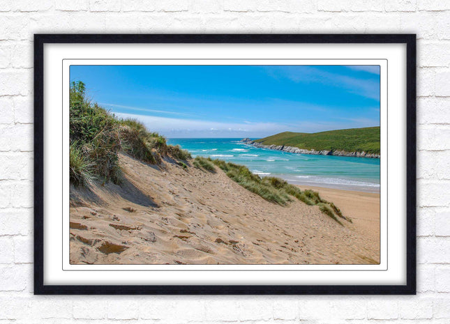 Crantock Beach Seascape framed print choice of frame colour and sizes