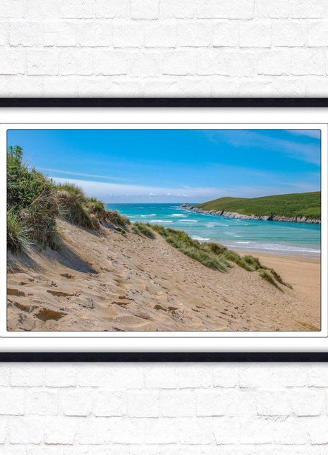 Crantock Beach Seascape framed print choice of frame colour and sizes