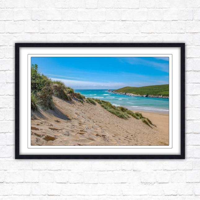 Crantock Beach Seascape framed print choice of frame colour and sizes