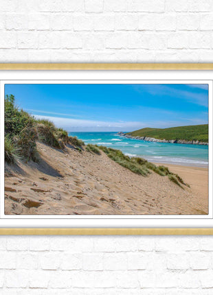 Crantock Beach Seascape framed print choice of frame colour and sizes